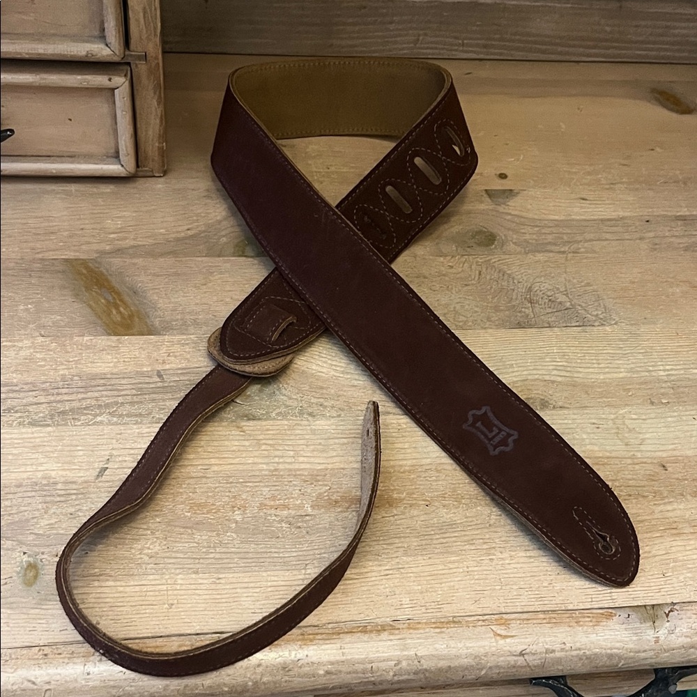 Levy’s Leather Guitar Strap Simply Suede Series #MS12 2” Width Ladder Adjustment - Picture 3 of 8